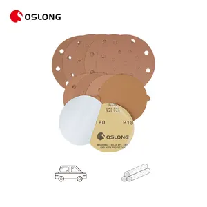 Customized 6 Inch 150mm PSA Backing Gold Sanding Disc Fine And Smooth Surface Grinding Car Wood Abrasive Disc