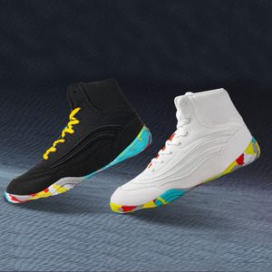 Chaussures de lutte de haute qualité, durables, personnalisées, légères, antidérapantes, à tige moyenne, chaussures de lutte professionnelles pour le sport - Product Image 5
