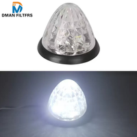 Feu de position latéral LED à montage en surface de type pastèque classique, neuf, pour camions, remorques, rouge clair, accessoire de lumière automobile général