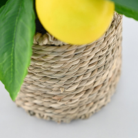 Kleiner Künstlicher Zitronenbaum mit Topf 85cm Handgefertigt 8,5cm Künstliche Grünpflanzen für Innendekoration Mini Schreibtisch-Tischpflanzen Geschenkidee