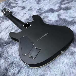 Personnalisé 9 Cordes DP Damien Plat Guitare Électrique en Noir Satin Couleur avec Rectangle Hardcase - Product Image 3