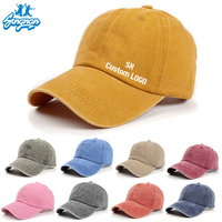 Topi Baseball 6 Panel Katun Dicuci Bordir Logo Custom Grosir, Produk Terlaris
