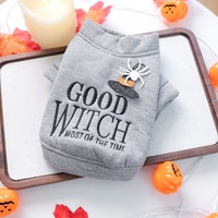 Nouvelle arrivée : adorable sweat-shirt en polyester pour petits chiens et chats, costume de sorcière pour Halloween, idéal pour les fêtes et les séances photo.