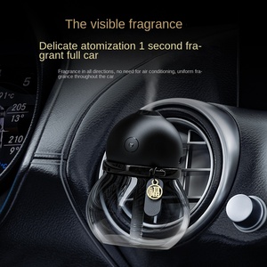 Pulverizador de aroma automático para aromaterapia de coche de cristal moderno, adornos de decoración de salida de aire, Perfume de larga duración para hombres, carga USB - Product Image 3