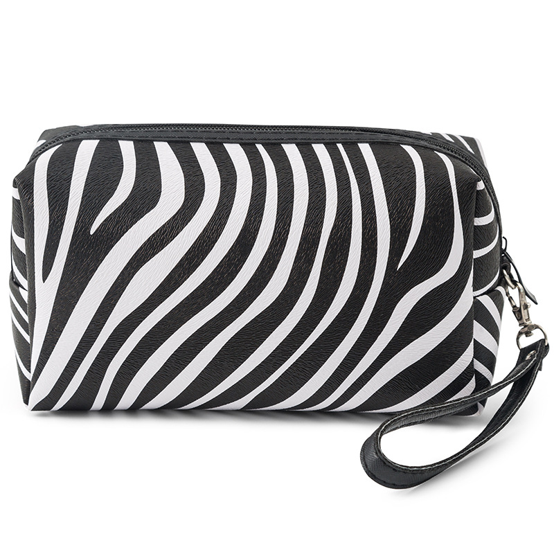 custom zebra cosmetic bag