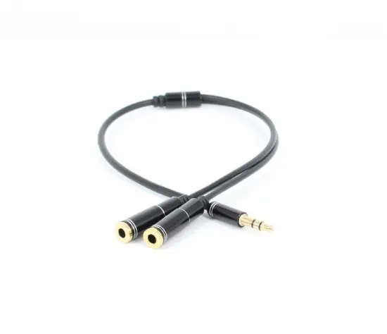 adaptador divisor de auriculares 35mm/3.5mm male to 2 female headphone/audio splitter aux cable y splitter 3.5mm blue cable