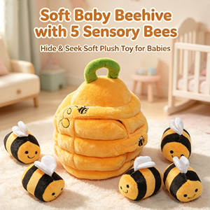 SHINEPEP Juego de Juguetes de Peluche de Colmena, Animales de Peluche Suaves, Juguetes Educativos Montessori para la Educación Temprana de los Niños - Product Image 2