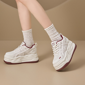 Zapatos de Mujer, Primavera Verano 2026, Nuevas Llegadas, Zapatillas Deportivas Transpirables de Malla, Zapatos Deportivos Casuales con Suela Gruesa, Zapatillas Blancas para Mujer - Product Image 5