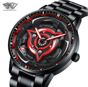 Reloj de cuarzo impermeable SVJ 2062 <span class=keywords><strong>con</strong></span> diseño original modificado de buje de rueda, embrague de motor y <span class=keywords><strong>alma</strong></span> de motocicleta giratoria para hombre - Product Image 1