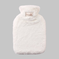 Bouteille d'eau chaude de haute qualité en gros 1000 ml/2000 ml avec housse en peluche douce LOGO personnalisé Sac d'eau chaude