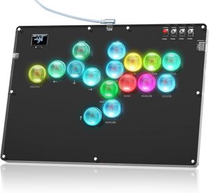 Tùy chỉnh 16-button RGB Arcade joystick với tất cả các nút chuyển đổi tương thích với PC cho PS4 cho <span class=keywords><strong>PS3</strong></span> sàn hơi - Product Image 4