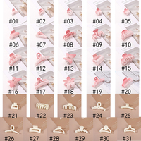 Gradient Couleur Rose Requin Clip Cheveux Griffe Mat Géométrique Doux Fille Cheveux Griffe Clips Givré Fleur Papillon Cheveux Accessoires
