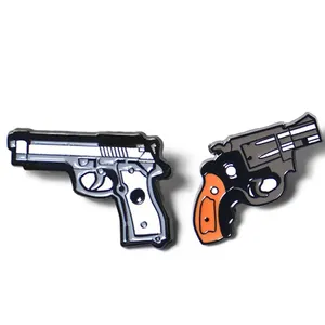 Manufacturer Lapel Pin Badge Brooch Customized Cool Soft Enamel Custom Gun Enamel Pins