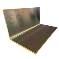 Panneau de laine de verre semi-rigide avec revêtement en aluminium pour isolation thermique et acoustique des conduits de climatisation