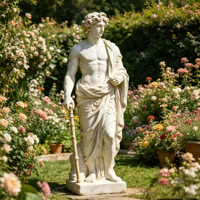 Statue classique de l'Apollon en marbre, sculpture élégante en marbre naturel de la mythologie grecque pour jardin de luxe