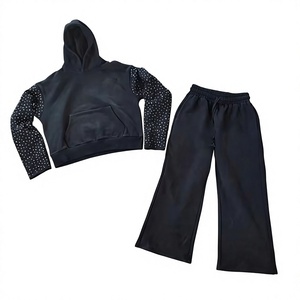 Survêtement à capuche pour homme Beazer Sports, manches longues, vêtements décontractés, poches latérales, taille élastique, 100% coton biologique, léger, coupe-vent - Product Image 1