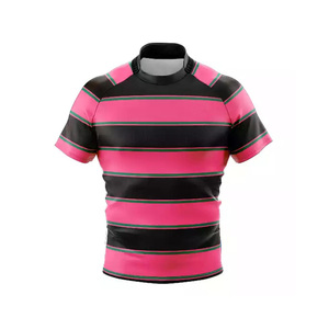 Maillots de rugby personnalisés de haute qualité, respirants, à séchage rapide, tissu anti-humidité, maillot d'équipe avec logo, numéros et noms - Product Image 4