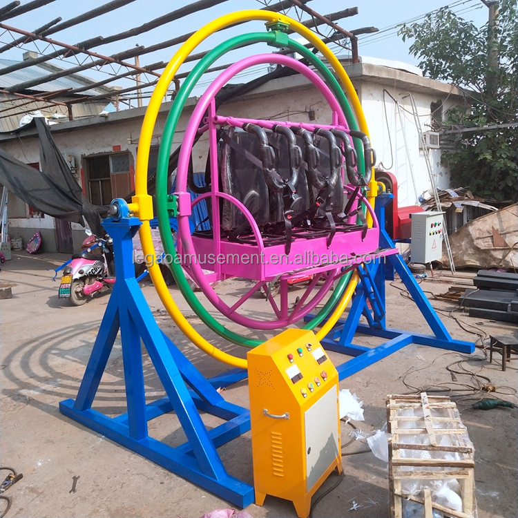 Amusement rides trailer mounted gyrpscope humain electric human gyroscope