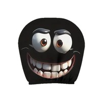 TUME Housse de coussin de voiture avec motif de visage de dessin animé amusant - Appui-tête élastique, ajustement standard, lot de 2, design personnalisable