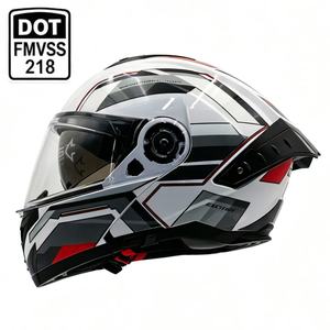Cascos de Motocicleta ABS con Visera Doble y Sistema de Ventilación Óptimo, Abatibles, Aprobados por DOT <span class=keywords><strong>para</strong></span> una Conducción Segura - Product Image 1