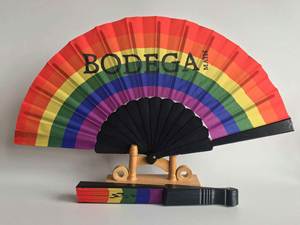 Black Rib Pp <b>Plastic</b> Handheld Fan With Bag Pvc Material <b>Letter</b> Pattern for Home Decoration or Business Advertising Gifts - Product Image 3