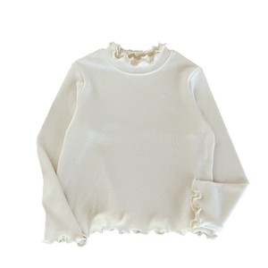 Tongxingyuan Girls T-Shirt Solid Color Lace Collar Short Sleeve Cotton Autumn Top For Children - Product Image 5