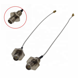 Câble d'antenne de communication gris RP SMA femelle nickelé, droit, pour montage sur panneau, vers U.FL (UFL) avec 113 1.13 - Product Image 3