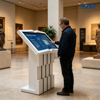 Terminal interactif numérique HRAY avec support de cadre personnalisé OEM pour les bibliothèques, les centres commerciaux et les comptoirs de métro