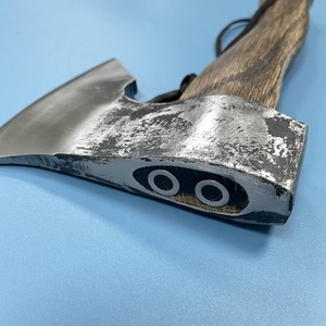 Hacha ancha de <span class=keywords><strong>carpintero</strong></span> hecha a mano con precisión NM2CR, cabeza de hacha pulida semiblanca finamente pulida, de 28cm mango de madera, hacha ancha de corte - Product Image 5