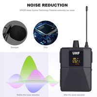 GAW-103A Kit Microphone-Col sans Fil Recordio Micro-Cravate Lavalier, Idéal pour les Discours en Public, l'Enseignement et la Prédication