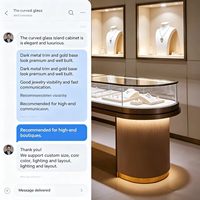 Comptoir et vitrine à bijoux en verre LED avec cadre en aluminium pour bijouterie, magasin de détail, centre commercial