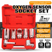 Jeu de douilles pour capteur d'oxygène avec douilles profondes à chocs pneumatiques en acier au chrome-vanadium, coffret rigide, outil manuel automobile pour la réparation du moteur de voiture
