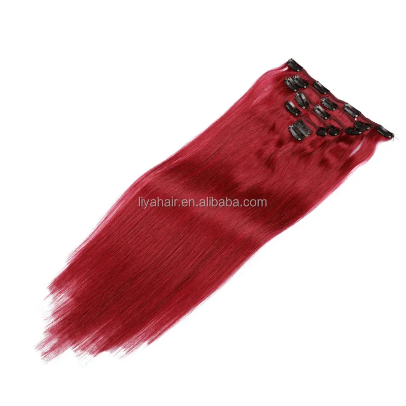 Medusa Bulk Order Goedkope Prijs Haar 18Clips Een Set Clip Op Remy Human Haar Dikke Eindigt Two Tone Kleur clip In Hair Extensions