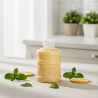 Bouteille en plastique portable avec bouchon à anneau relevable, légère, élégante, réutilisable, pour jus, eau, voyage, usage quotidien