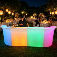 Comptoir de bar LED extérieur, mobilier de fête, bar mobile, station de bar portable pour événements, réception