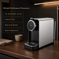 Machine à café à capsules compatible Nespresso, volume personnalisable, pour la maison et le bureau, groupe de brassage breveté, 19 bars