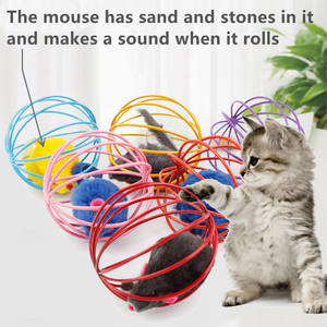 Il topo <span class=keywords><strong>in</strong></span> una gabbia giocattoli per gatti per animali domestici interattivi che giocano a casa dei topi giocattoli con palline per gatti giocattoli circolari per statten - Product Image 6