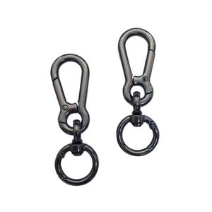 Vintage Style Zinc Alloy Carabiner Keychain with 360 Swivel Snap Hook & Split <b>Ring</b> Durable Metal <b>Key</b> <b>Ring</b> - Product Image 1