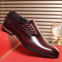 Chaussures Hommes en Cuir – Nouveauté Élégante pour Mariage, Style Britannique, Habillées et Décontractées, à Lacets, en Cuir PU pour Hommes