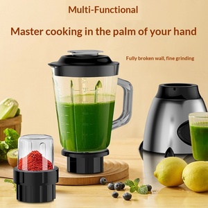 Robot de cuisine domestique 2-en-1 : Mixeur à jus en verre, Hachoir à aliments complémentaires, Moulin à sec, Extracteur de jus automatique, Broyeur mécanique de légumes - Product Image 4