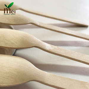 Chất lượng cao spork vòng hình dạng nhỏ thìa gỗ Kem thìa gỗ - Product Image 5