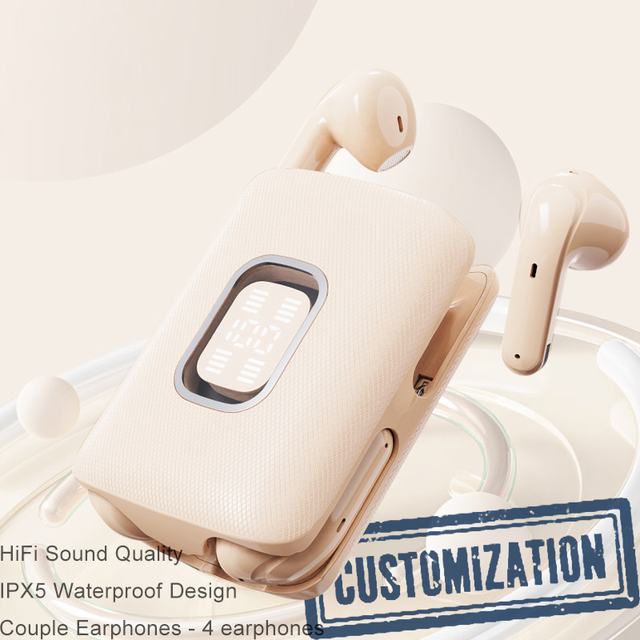 J15 HIFI Stereo Sound Couple Wireless Earbuds 40ms Low Latency True Wireless Earphones with Game Music Mode and IPX5 Waterproof