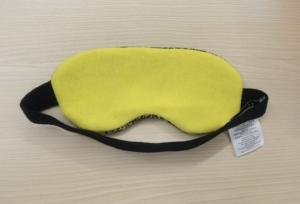 100% Cashmere Knitted Sleep <b>Eye</b> <b>Mask</b> Soft Luxury Yellow Black Speckle Knit Blindfold Travel Rest <b>Eye</b> Cover For Night Sleep - Product Image 2