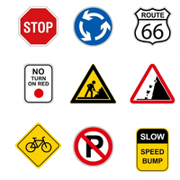 Panneaux de signalisation routière réfléchissants imperméables pour l'extérieur, pour la sécurité des chantiers de construction routière municipale et des parkings
