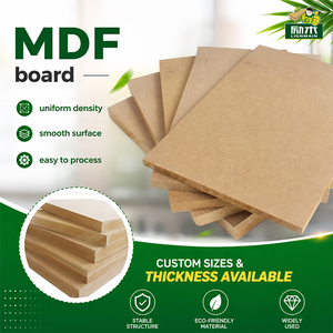 <span class=keywords><strong>Panneau</strong></span> <span class=keywords><strong>MDF</strong></span> blanc brillant 9mm 10mm 18mm 19mm 25mm 4x8 pieds pour la fabrication d'horloges murales et de porte-clés - Product Image 1