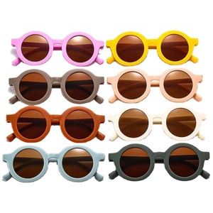 2021 High Quality Round <strong>Baby</strong> Sunglasses Vintage Retro Children <strong>Glasses</strong> in Blue Purple Coffee <strong>Frames</strong> Sun <strong>Glasses</strong> for Girls - Product Image 2