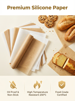 Papier sulfurisé en silicone biodégradable de qualité alimentaire, antiadhésif, vente en gros d'usine
