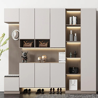 Meuble à chaussures moderne haut de gamme sur mesure avec compartiment dissimulé pour l'entrée et la décoration de toute la maison