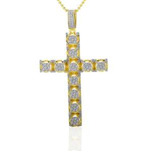 2023 Hip hop Micro inserto 14k oro 925 argento <span class=keywords><strong>Hasma</strong></span> collana con ciondolo a mano - Product Image 4