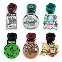 Médailles de sport en métal gravées en 3D, conçues sur mesure par HyperCrafts, pour le karaté, la lutte, le Wukf, le taekwondo, plaquées bronze